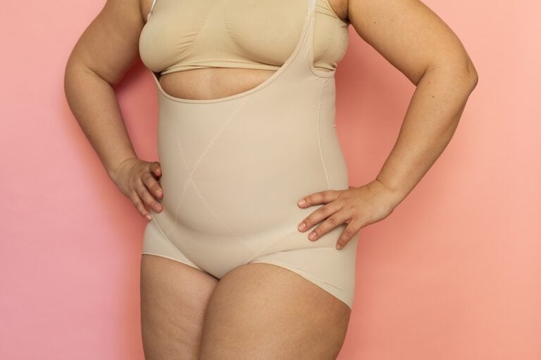 mommy in compression garments