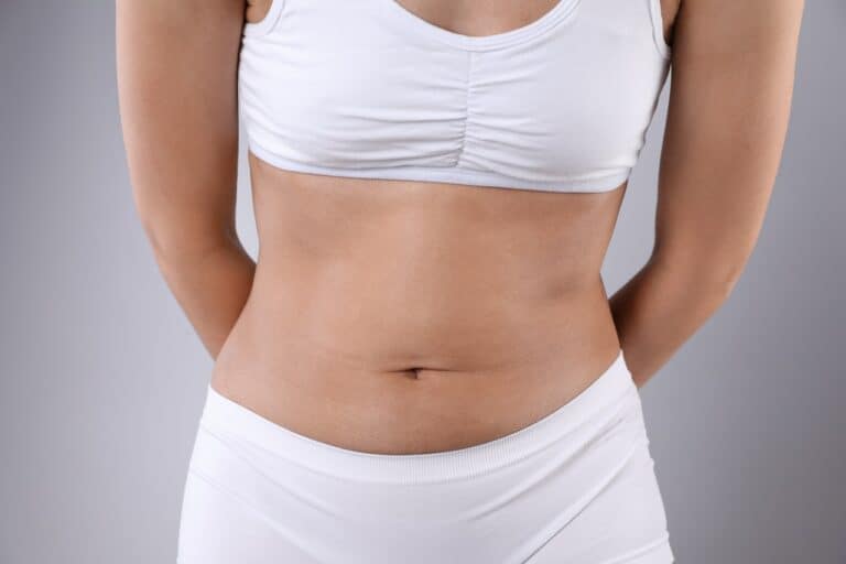 close up of a woman's midsection